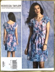 1395 Vogue REBECCA TAYLOR EZ PULLOVER ELASTC WAIST OVERLAY DRESS 16-24  OR 8-16 CHOICE